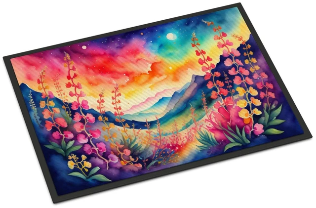 Main image of NEW Snapdragon in Color Doormat Front Door Mat Indoor Outdoor Rugs for Entryway, Non Slip Washable Low Pile, 18H X 27W