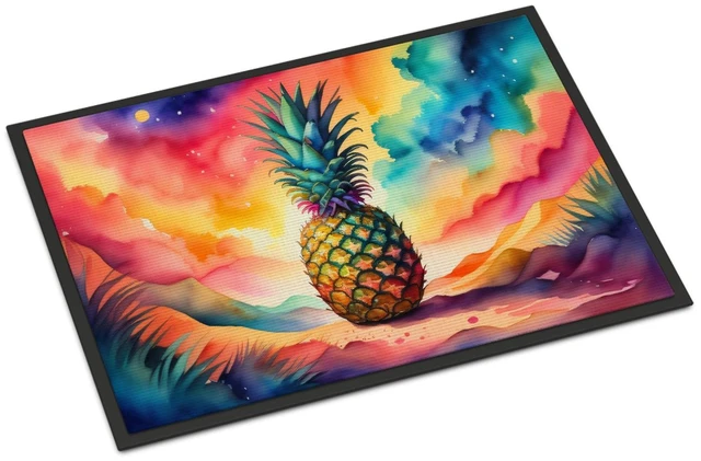 Main image of NEW Colorful Pineapple Doormat Front Door Mat Indoor Outdoor Rugs for Entryway, Non Slip Washable Low Pile, 18H X 27W