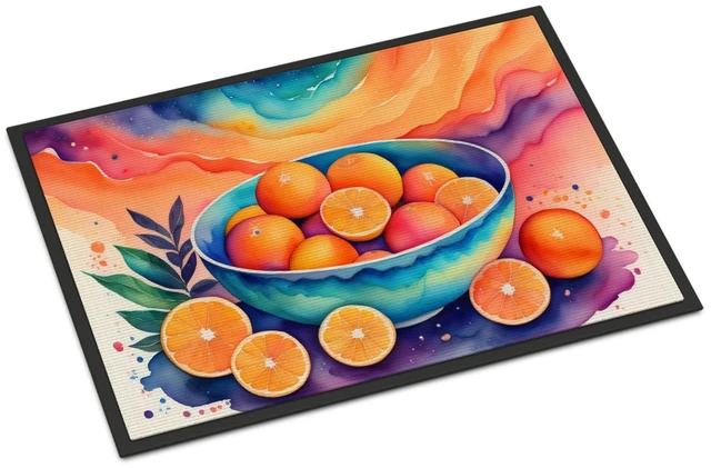 Main image of NEW Colorful Oranges Doormat Front Door Mat Indoor Outdoor Rugs for Entryway, Non Slip Washable Low Pile, 18H X 27W