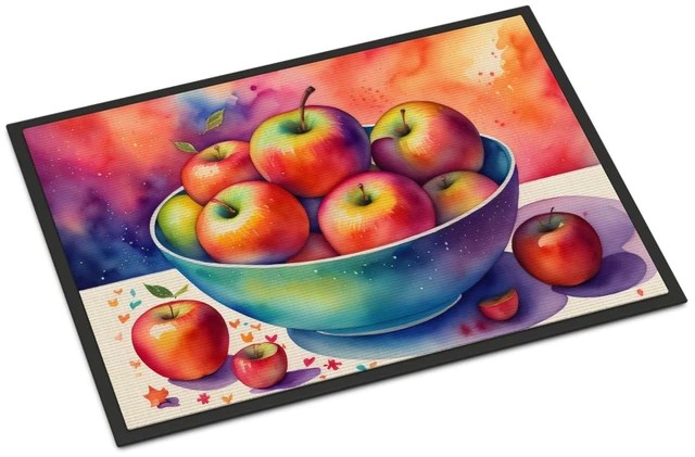 Main image of NEW Colorful Apples Doormat Front Door Mat Indoor Outdoor Rugs for Entryway, Non Slip Washable Low Pile, 18H X 27W