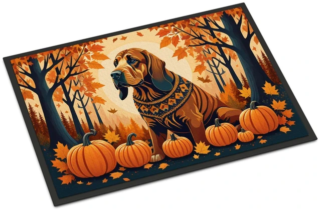 Main image of NEW Bloodhound Fall Doormat Front Door Mat Indoor Outdoor Rugs for Entryway, Non Slip Washable Low Pile, 18H X 27W