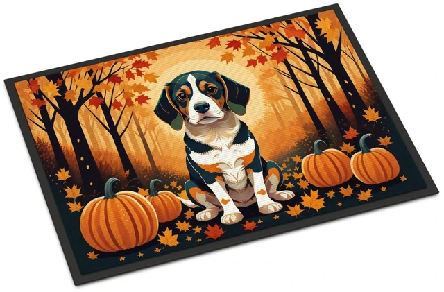 Main image of NEW Beagle Fall Doormat Front Door Mat Indoor Outdoor Rugs for Entryway, Non Slip Washable Low Pile, 18H X 27W