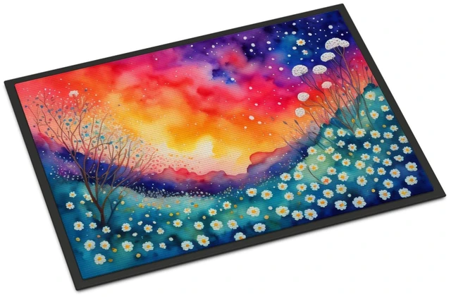 Main image of NEW Gypsophila in Color Doormat Front Door Mat Indoor Outdoor Rugs for Entryway, Non Slip Washable Low Pile, 18H X 27W