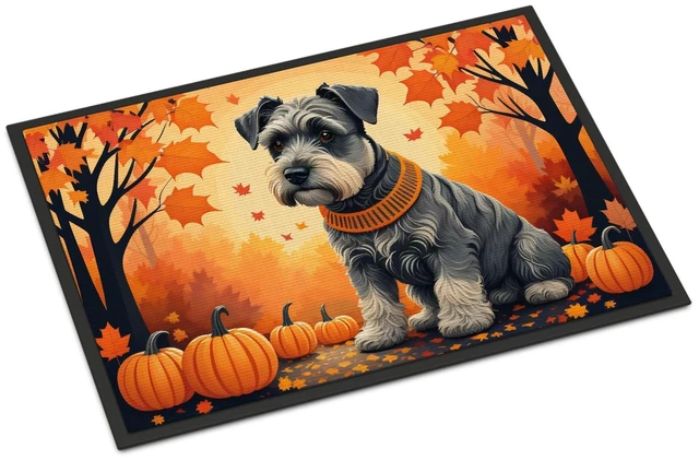 Main image of NEW Schnauzer Fall Doormat Front Door Mat Indoor Outdoor Rugs for Entryway, Non Slip Washable Low Pile, 18H X 27W
