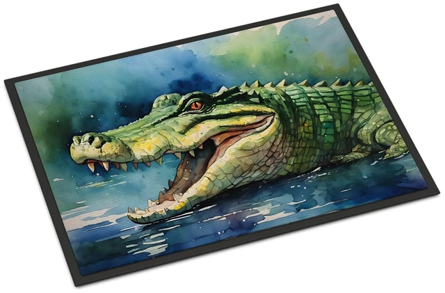 Main image of NEW Crocodile Doormat Front Door Mat Indoor Outdoor Rugs for Entryway, Non Slip Washable Low Pile, 18H X 27W