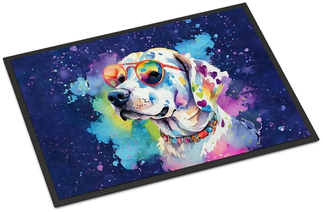 Main image of NEW Hippie Dawg Doormat Front Door Mat Indoor Outdoor Rugs for Entryway, Non Slip Washable Low Pile, 18H X 27W