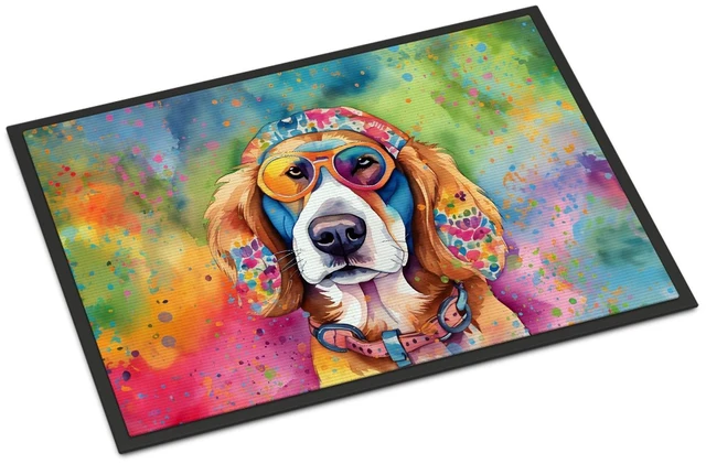 Main image of NEW Hippie Dawg Doormat Front Door Mat Indoor Outdoor Rugs for Entryway, Non Slip Washable Low Pile, 18H X 27W