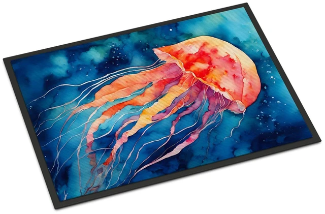 Main image of NEW Jellyfish Doormat Front Door Mat Indoor Outdoor Rugs for Entryway, Non Slip Washable Low Pile, 18H X 27W