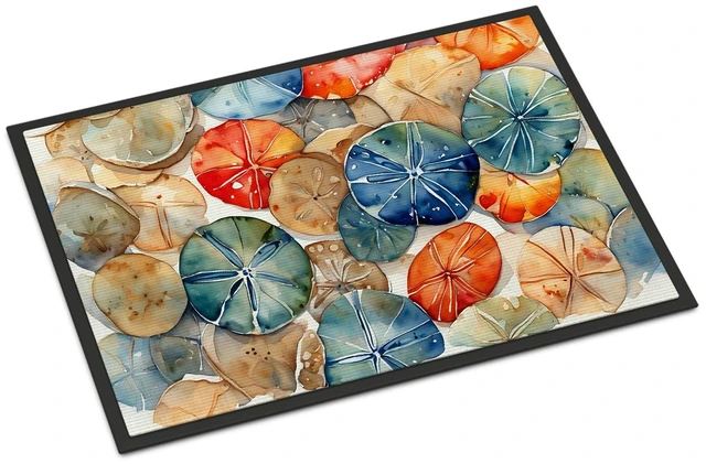 Main image of NEW Sand Dollars Doormat Front Door Mat Indoor Outdoor Rugs for Entryway, Non Slip Washable Low Pile, 18H X 27W