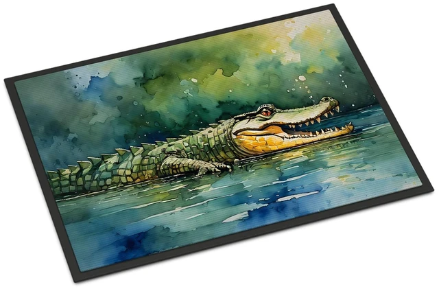 Main image of NEW Crocodile Doormat Front Door Mat Indoor Outdoor Rugs for Entryway, Non Slip Washable Low Pile, 18H X 27W