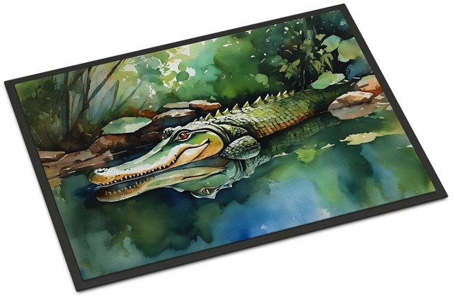 Main image of NEW Alligator Doormat Front Door Mat Indoor Outdoor Rugs for Entryway, Non Slip Washable Low Pile, 18H X 27W