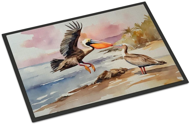 Main image of NEW Pelican Doormat Front Door Mat Indoor Outdoor Rugs for Entryway, Non Slip Washable Low Pile, 18H X 27W