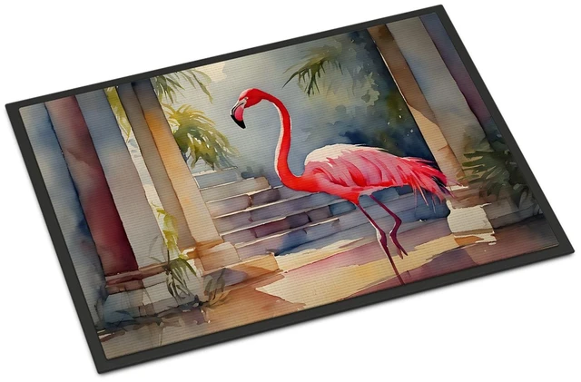 Main image of NEW Flamingo Doormat Front Door Mat Indoor Outdoor Rugs for Entryway, Non Slip Washable Low Pile, 18H X 27W