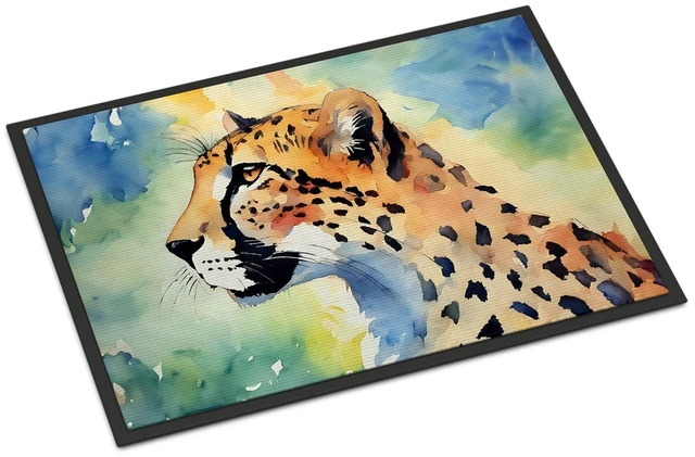 Main image of NEW Cheetah Doormat Front Door Mat Indoor Outdoor Rugs for Entryway, Non Slip Washable Low Pile, 18H X 27W