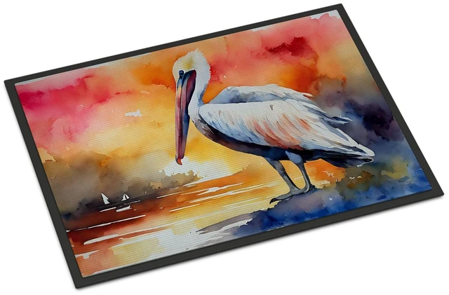 Main image of NEW Pelican Doormat Front Door Mat Indoor Outdoor Rugs for Entryway, Non Slip Washable Low Pile, 18H X 27W