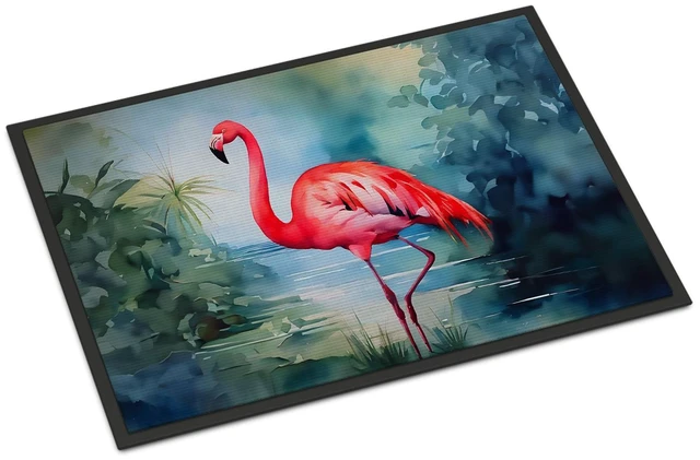 Main image of NEW Flamingo Doormat Front Door Mat Indoor Outdoor Rugs for Entryway, Non Slip Washable Low Pile, 18H X 27W
