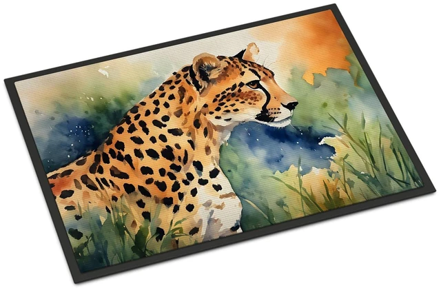 Main image of NEW Cheetah Doormat Front Door Mat Indoor Outdoor Rugs for Entryway, Non Slip Washable Low Pile, 18H X 27W