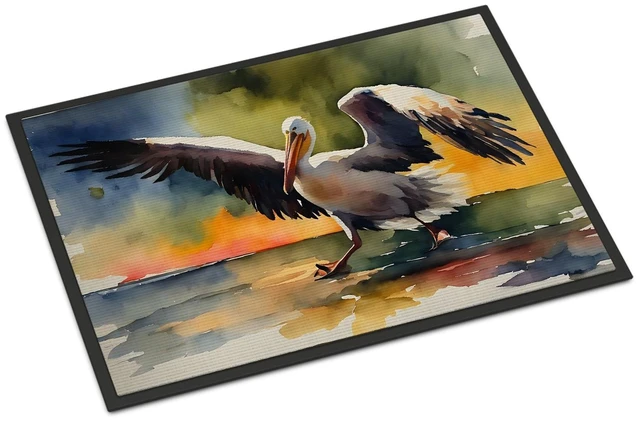 Main image of NEW Pelican Doormat Front Door Mat Indoor Outdoor Rugs for Entryway, Non Slip Washable Low Pile, 18H X 27W