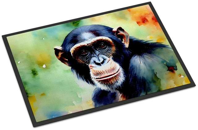 Main image of NEW Chimpanzee Doormat Front Door Mat Indoor Outdoor Rugs for Entryway, Non Slip Washable Low Pile, 18H X 27W
