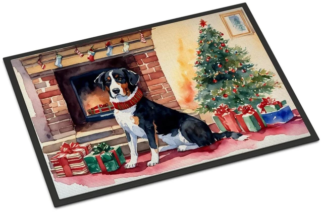 Main image of NEW Appenzeller Sennenhund Cozy Christmas Doormat Front Door Mat Indoor Outdoor Rugs for Entryway, Non Slip Washable Low Pile, 18H X 27W