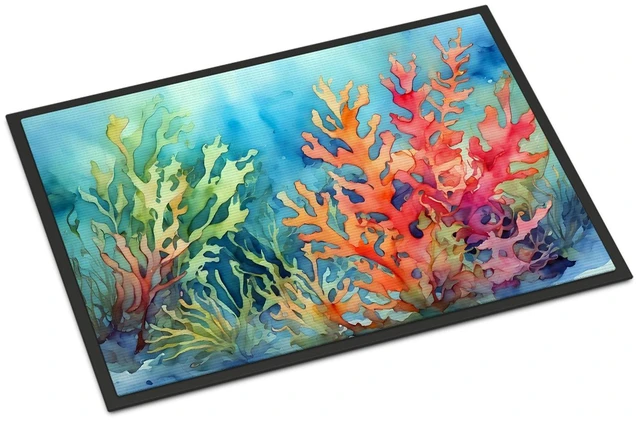 Main image of NEW Seaweed Doormat Front Door Mat Indoor Outdoor Rugs for Entryway, Non Slip Washable Low Pile, 18H X 27W