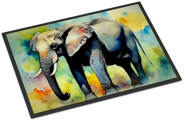 Main image of NEW Elephant Doormat Front Door Mat Indoor Outdoor Rugs for Entryway, Non Slip Washable Low Pile, 18H X 27W