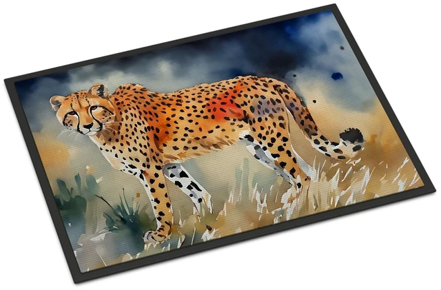 Main image of NEW Cheetah Doormat Front Door Mat Indoor Outdoor Rugs for Entryway, Non Slip Washable Low Pile, 18H X 27W