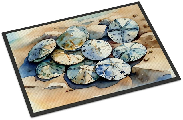 Main image of NEW Sand Dollars Doormat Front Door Mat Indoor Outdoor Rugs for Entryway, Non Slip Washable Low Pile, 18H X 27W