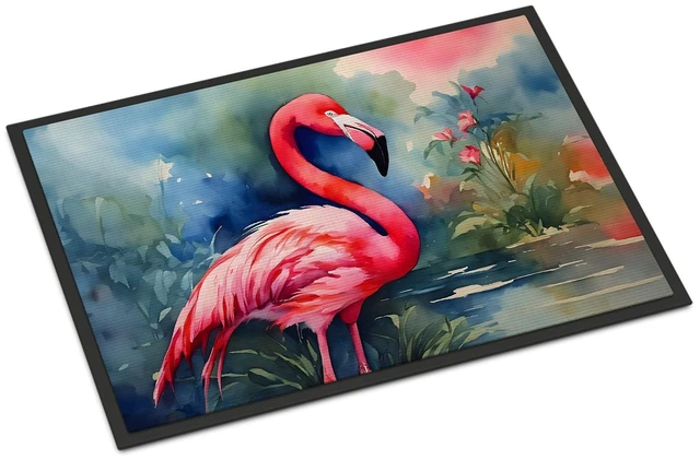 Main image of NEW Flamingo Doormat Front Door Mat Indoor Outdoor Rugs for Entryway, Non Slip Washable Low Pile, 18H X 27W