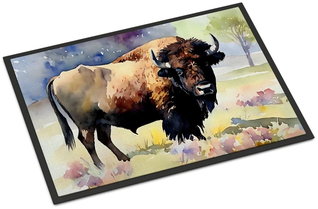 Main image of NEW American Bison Doormat Front Door Mat Indoor Outdoor Rugs for Entryway, Non Slip Washable Low Pile, 18H X 27W