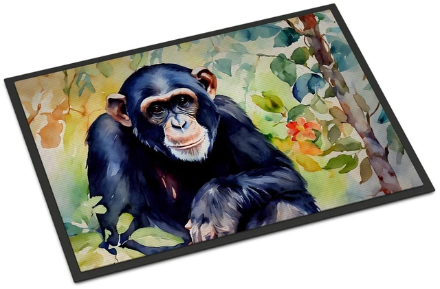 Main image of NEW Chimpanzee Doormat Front Door Mat Indoor Outdoor Rugs for Entryway, Non Slip Washable Low Pile, 18H X 27W