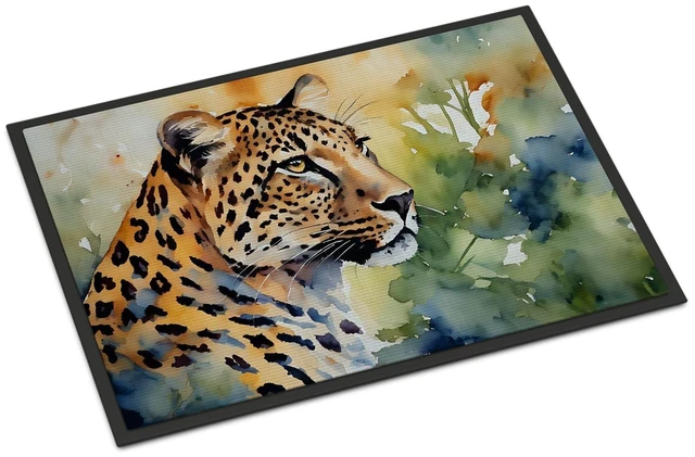 Main image of NEW Leopard Doormat Front Door Mat Indoor Outdoor Rugs for Entryway, Non Slip Washable Low Pile, 18H X 27W