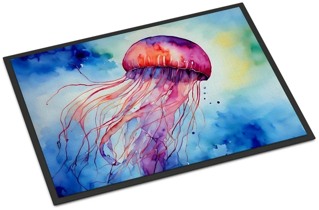 Main image of NEW Jellyfish Doormat Front Door Mat Indoor Outdoor Rugs for Entryway, Non Slip Washable Low Pile, 18H X 27W