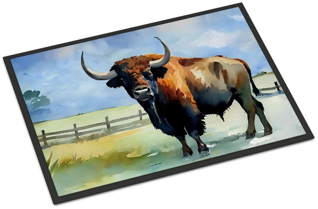 Main image of NEW American Bison Doormat Front Door Mat Indoor Outdoor Rugs for Entryway, Non Slip Washable Low Pile, 18H X 27W