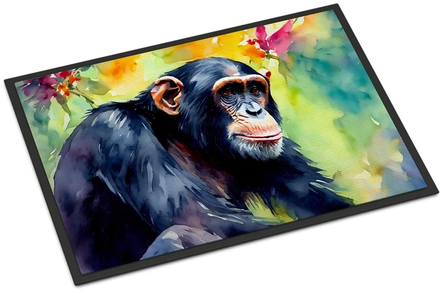 Main image of NEW Chimpanzee Doormat Front Door Mat Indoor Outdoor Rugs for Entryway, Non Slip Washable Low Pile, 18H X 27W