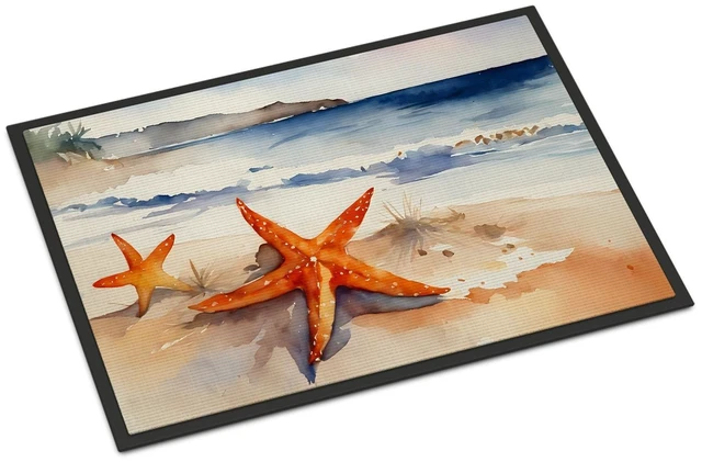 Main image of NEW Starfish Doormat Front Door Mat Indoor Outdoor Rugs for Entryway, Non Slip Washable Low Pile, 18H X 27W