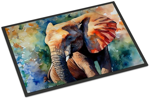 Main image of NEW Elephant Doormat Front Door Mat Indoor Outdoor Rugs for Entryway, Non Slip Washable Low Pile, 18H X 27W