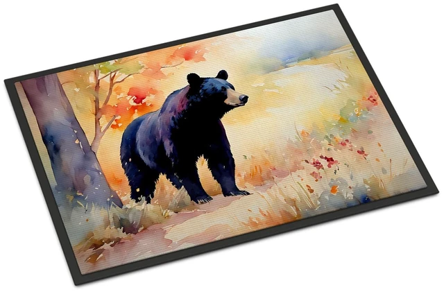 Main image of NEW American Black Bear Doormat Front Door Mat Indoor Outdoor Rugs for Entryway, Non Slip Washable Low Pile, 18H X 27W