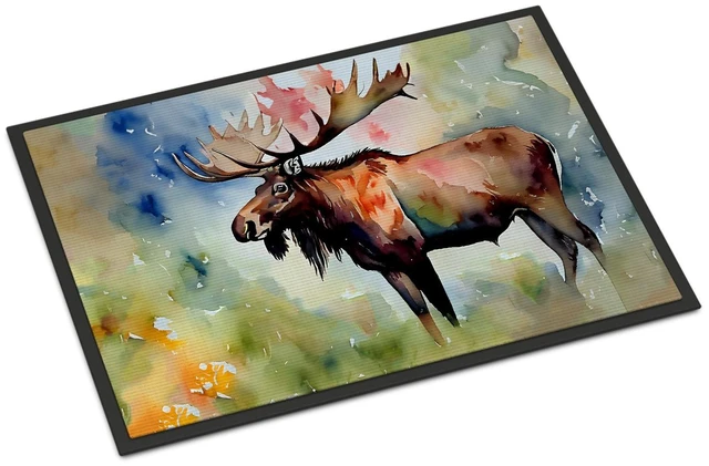 Main image of NEW Moose Doormat Front Door Mat Indoor Outdoor Rugs for Entryway, Non Slip Washable Low Pile, 18H X 27W