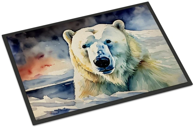 Main image of NEW Polar Bear Doormat Front Door Mat Indoor Outdoor Rugs for Entryway, Non Slip Washable Low Pile, 18H X 27W