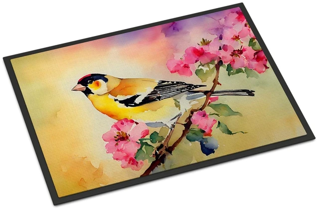 Main image of NEW Goldfinch Doormat Front Door Mat Indoor Outdoor Rugs for Entryway, Non Slip Washable Low Pile, 18H X 27W