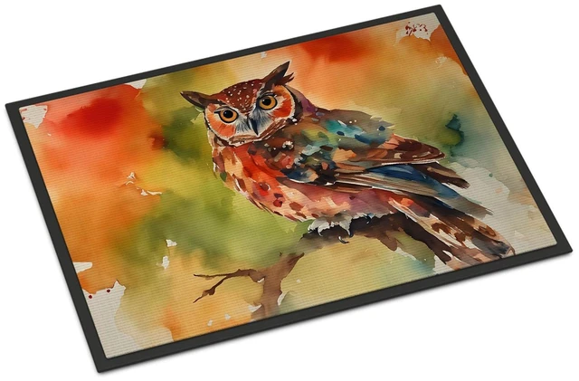 Main image of NEW Elf Owl Doormat Front Door Mat Indoor Outdoor Rugs for Entryway, Non Slip Washable Low Pile, 18H X 27W
