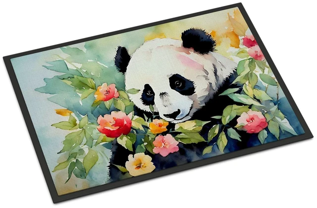 Main image of NEW Panda Doormat Front Door Mat Indoor Outdoor Rugs for Entryway, Non Slip Washable Low Pile, 18H X 27W