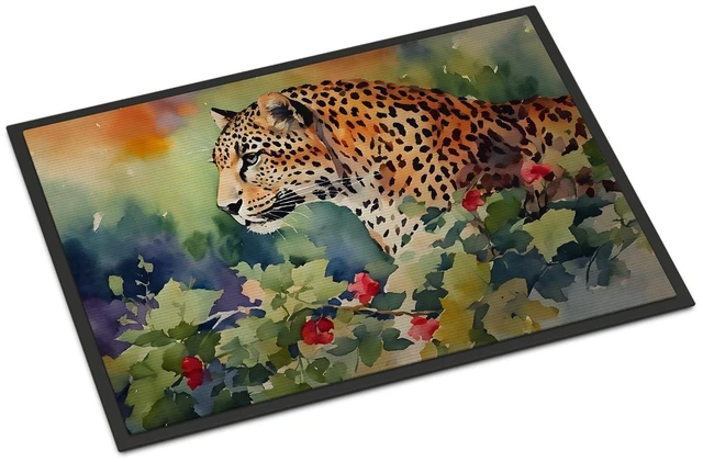 Main image of NEW Leopard Doormat Front Door Mat Indoor Outdoor Rugs for Entryway, Non Slip Washable Low Pile, 18H X 27W