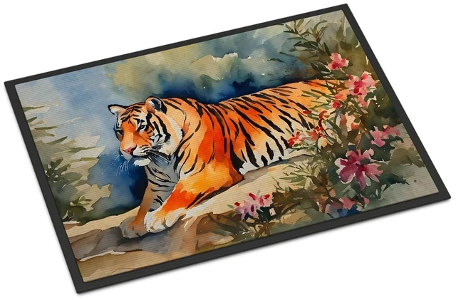 Main image of NEW Tiger Doormat Front Door Mat Indoor Outdoor Rugs for Entryway, Non Slip Washable Low Pile, 18H X 27W