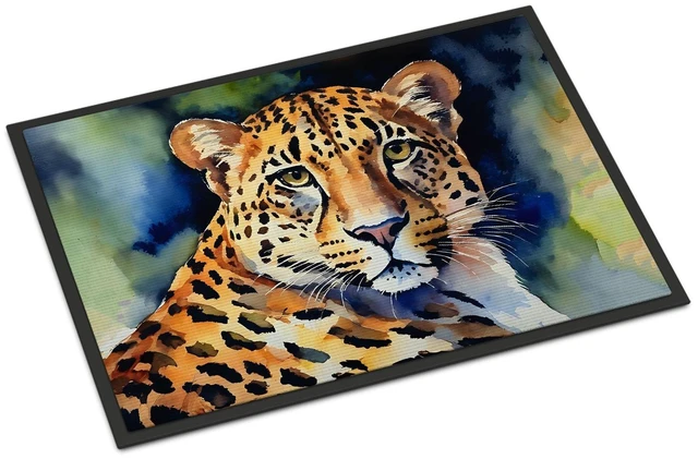 Main image of NEW Leopard Doormat Front Door Mat Indoor Outdoor Rugs for Entryway, Non Slip Washable Low Pile, 18H X 27W
