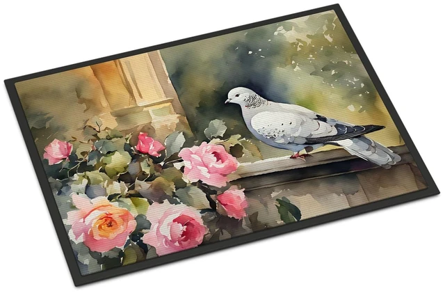 Main image of NEW Pigeon Doormat Front Door Mat Indoor Outdoor Rugs for Entryway, Non Slip Washable Low Pile, 18H X 27W