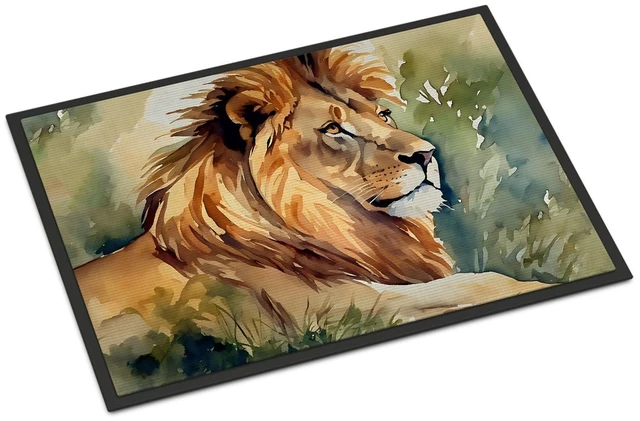 Main image of NEW Lion Doormat Front Door Mat Indoor Outdoor Rugs for Entryway, Non Slip Washable Low Pile, 18H X 27W