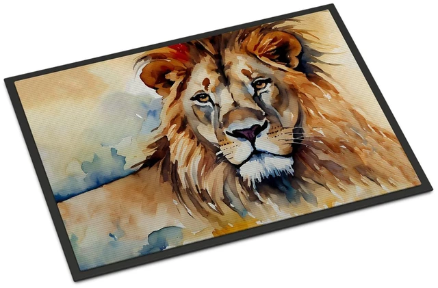 Main image of NEW Lion Doormat Front Door Mat Indoor Outdoor Rugs for Entryway, Non Slip Washable Low Pile, 18H X 27W