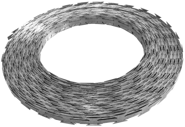 Alt view image 15 of 15 - vidaXL Razor Wire BTO-22 Barbed Wire Fence Repellent Garden Fencing Steel